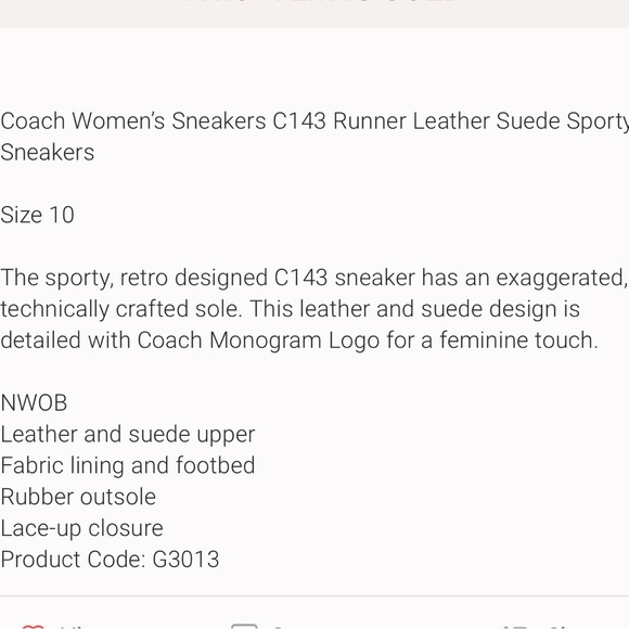 Coach C 143 trainer runner sporty sneakers shoes - Picture 2 of 12